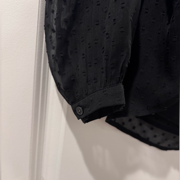 Loft size XS sheer armed pebbled long sleeve top - Picture 4 of 5